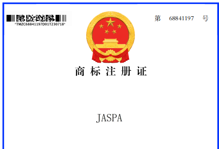 JAS NEW MATERIALS has successfully registered its new trademark JASPA